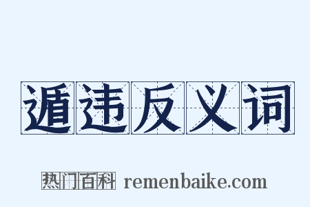 遁违反义词是什么意思的图片
